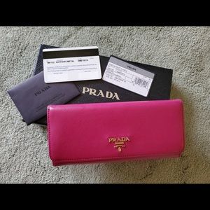 Prada Saffiano Leather long wallet (SOLD)